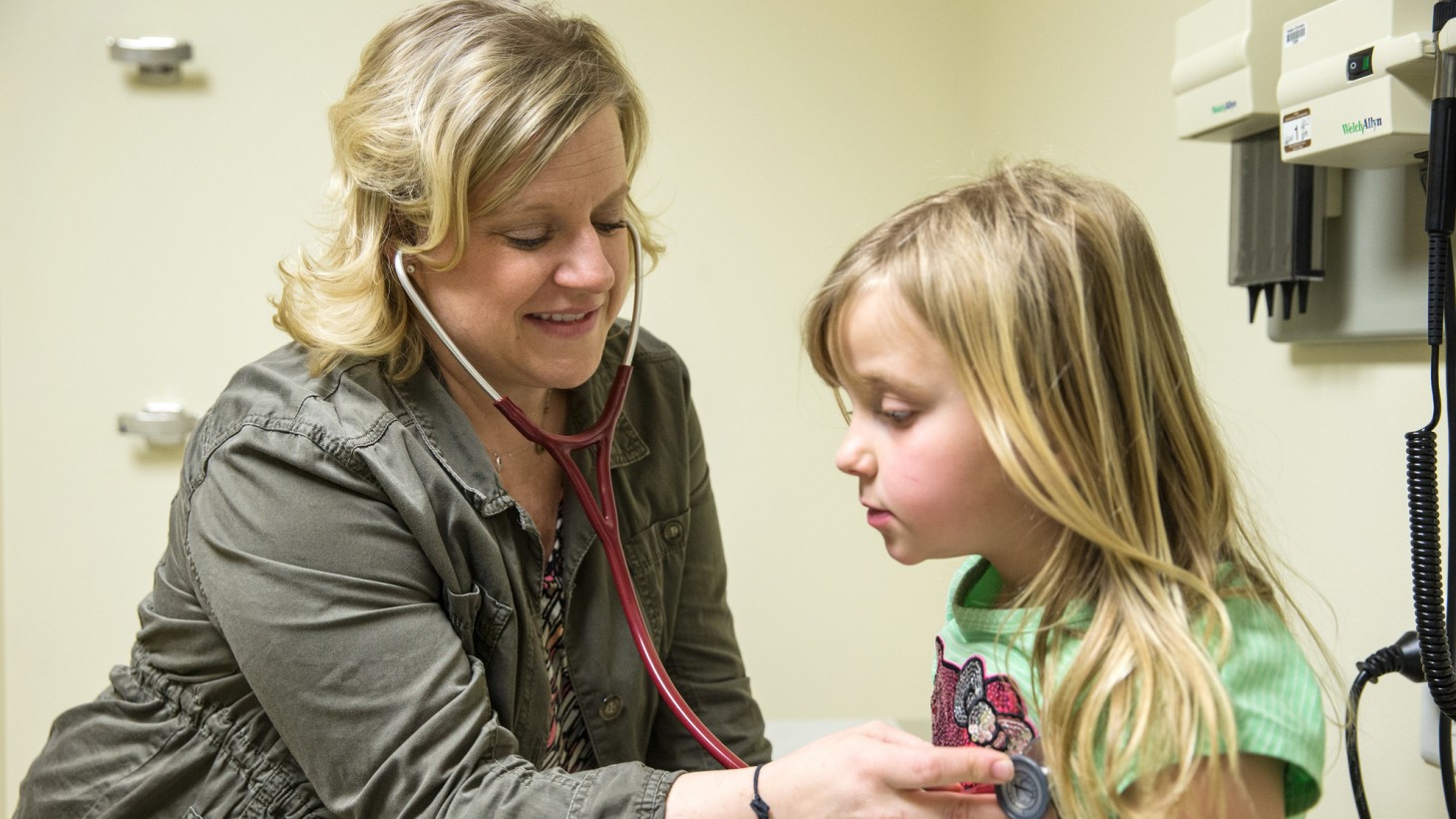 Kaiser Permanente Highland Ranch Pediatrician/Director of Physician Experience Katie Richardson and patient Rachel Marie Moore.