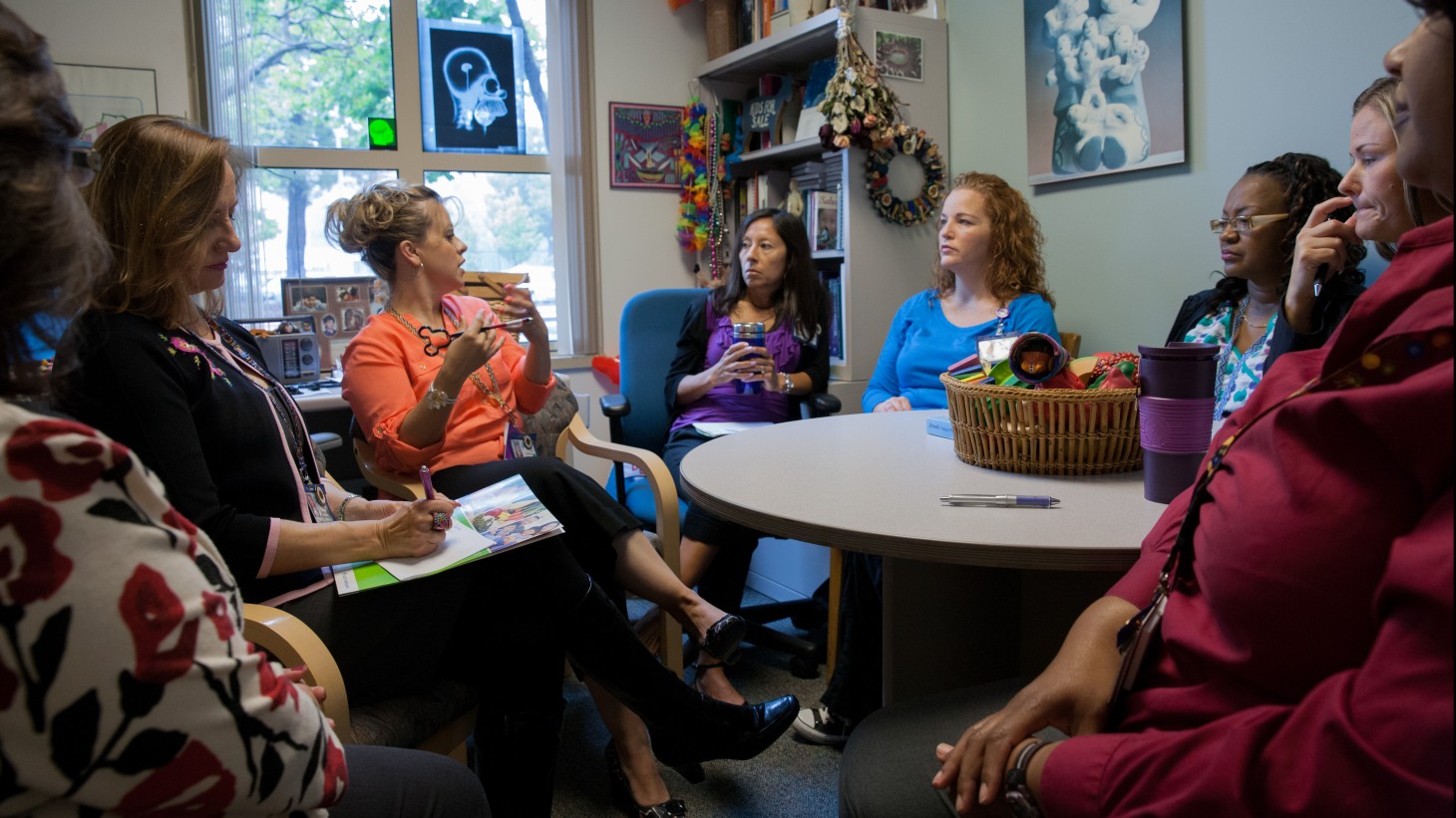 Pediatrics team huddles